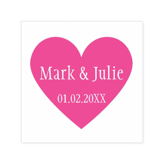 Niedliche Ehepaare Datum Kunst Briefmarke Permastempel (Design)