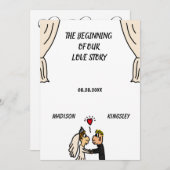 Niedliche Eheschließungsgeschichte - Neuer Epic Einladung (Vorne/Hinten)