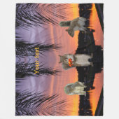 Niedliche Eichhörnchen bei tropischem Sonnenunterg Fleecedecke (Vorderseite)