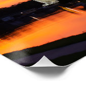 Niedliche Eichhörnchen bei tropischem Sonnenunterg Poster (Ecke)