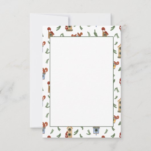 Niedliche Eichhörnchen Dankeskarte (Rückseite)