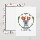 Niedliche Eichhörnchen Dankeskarte (Vorne/Hinten)