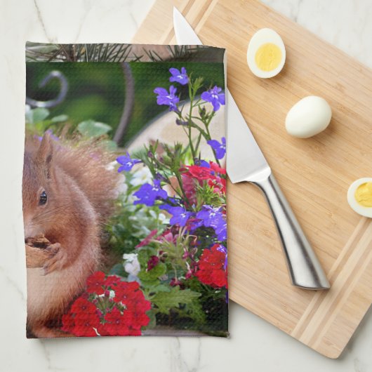 Niedliche Eichhörnchen Geschirrtuch (Viertel Falte)