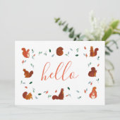 Niedliche Eichhörnchen Karte (Stehend Vorderseite)