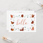 Niedliche Eichhörnchen Karte (Vorderseite/Rückseite Beispiel)