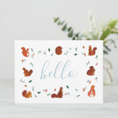 Niedliche Eichhörnchen Karte (Stehend Vorderseite)