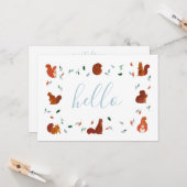 Niedliche Eichhörnchen Karte (Vorderseite/Rückseite Beispiel)