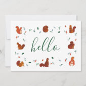 Niedliche Eichhörnchen Karte (Vorderseite)