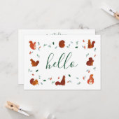 Niedliche Eichhörnchen Karte (Vorderseite/Rückseite Beispiel)