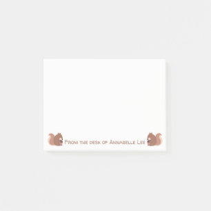 Niedliche Eichhörnchen mit Eicheln Post-it Klebezettel