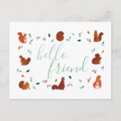 Niedliche Eichhörnchen Postkarte (Vorderseite)