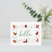 Niedliche Eichhörnchen Postkarte (Stehend Vorderseite)