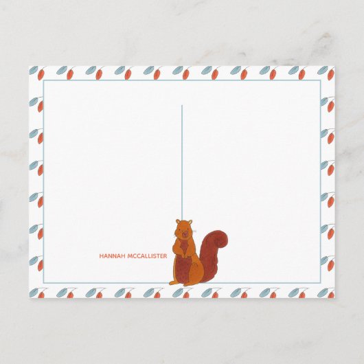 Niedliche Eichhörnchen Postkarte (Rückseite)