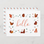 Niedliche Eichhörnchen Postkarte (Vorne/Hinten)