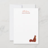 Niedliche Eichhörnchen-Stationerie Karte (Rückseite)
