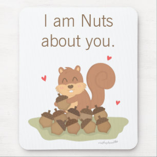 Niedliche Eichhörnchen über Sie Puppen Liebe Spaß Mousepad