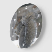 Niedliche Eichhörnchen-Uhr Große Wanduhr (Winkel)