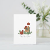 Niedliche Eichhörnchen Valentinstag-Karte Karte (Stehend Vorderseite)