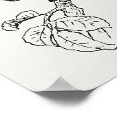 Niedliche Eichhörnchen-Vintage Eichhörnchenillustr Poster (Ecke)