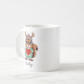 Niedliche Eichhörnchen Weihnachts-Weihnachtsfeiert Kaffeetasse (Vorderseite Links)