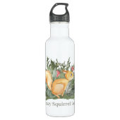niedliche Eichhörnchenfrau Edelstahlflasche (Vorderseite)