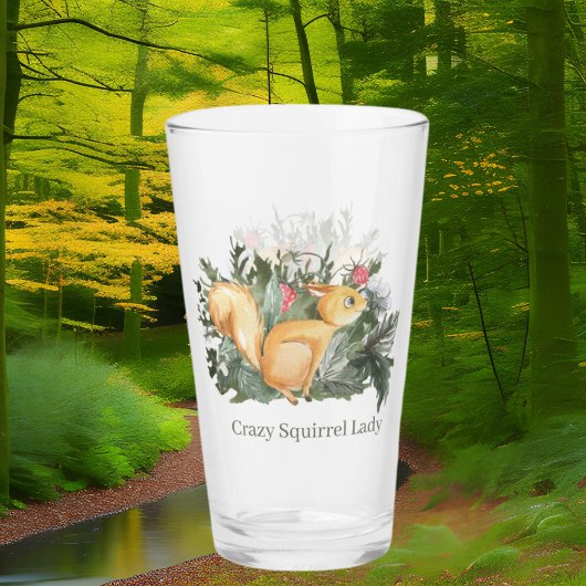 niedliche Eichhörnchenfrau Glas