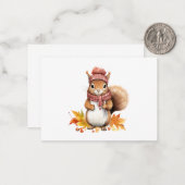 Niedliche Eichhörnchenkarte Mitteilungskarte (Vorderseite/Rückseite Beispiel)