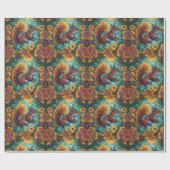 Niedliche Eichhörnchenmuster für ihre Liebhaber Geschenkpapier (Flach)