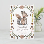 Niedliche Eichhörnchenschwangerschaft Ankündigung (Stehend Vorderseite)