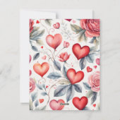 Niedliche EichhörnchenValentinkarte für Kinder Feiertagskarte (Rückseite)