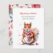 Niedliche EichhörnchenValentinkarte für Kinder Feiertagskarte (Vorne/Hinten)