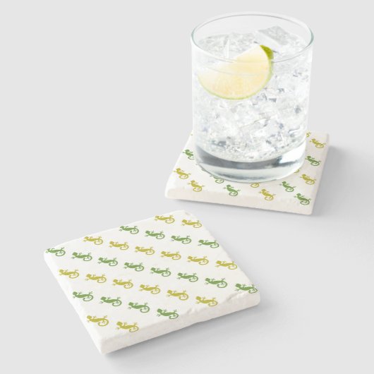 Niedliche Eidechsen Steinuntersetzer (Seitenansicht)