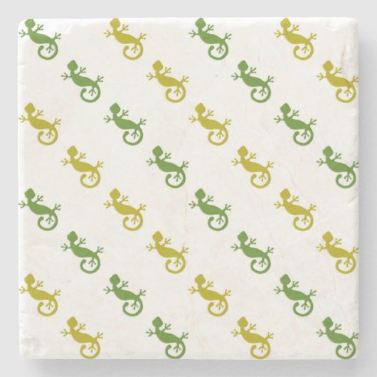 Niedliche Eidechsen Steinuntersetzer (Vorderseite)