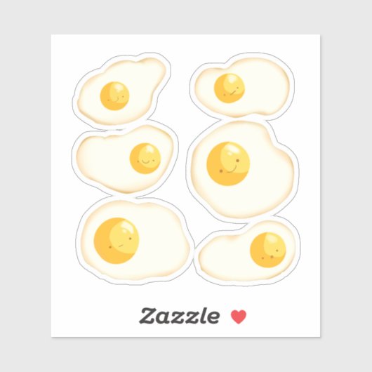 Niedliche Eier Aufkleber (Blatt)