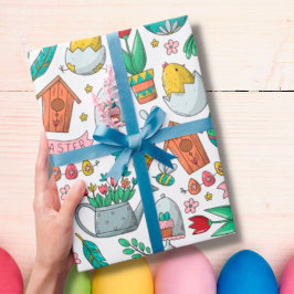 Niedliche Eier Bunny Spring Pattern Ostern Geschenkpapier