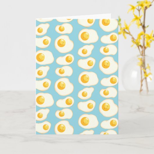 Niedliche Eier Karte (Gelbe Blume)