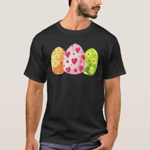 Niedliche Eier Osterfamilie Pajama Egg Hu T-Shirt