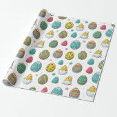Niedliche Eier Osterküken Wrapping Paper Geschenkpapier (Ungerollt)