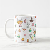 Niedliche Eier Rabbit Kids Pattern Ostern Kaffeetasse (Links)