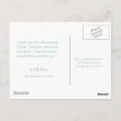 Niedliche Eierdusche Danke Karte (Rückseite)