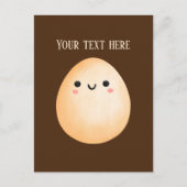 Niedliche Eierliebhaber fügen Text hinzu Postkarte (Vorderseite)