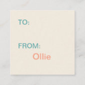 Niedliche Eimerkabine Quadratische Visitenkarte (Rückseite)