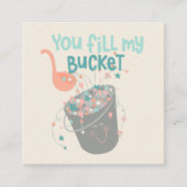 Niedliche Eimerkabine Quadratische Visitenkarte (Vorderseite)