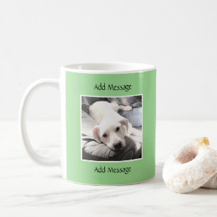 Niedliche, ein Foto hellgrüne Meldung Kaffeetasse