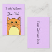 Niedliche Einfach-Chat-Visitenkarte Visitenkarte (Vorne/Hinten)