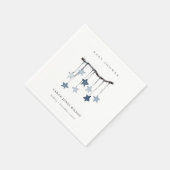 Niedliche einfache Aqua Blue Star Mobile Baby Dusc Serviette (Ecke)