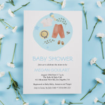 Niedliche einfache Baby Kleidung Blue Baby Dusche