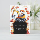 Niedliche einfache Bauweise Geburtstag Dankeskarte (Stehend Vorderseite)