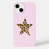 Niedliche einfache Cheetah Print Star Pink iPhone Case-Mate iPhone Hülle (Rückseite)