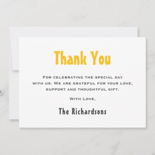 Niedliche einfache erste Reise rund um die Sonne 1 Dankeskarte (Vorderseite)